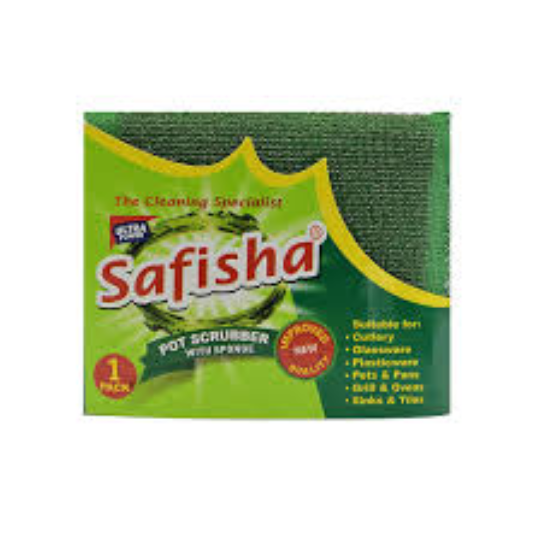 SAFISHA POT SCRUBBER WITH SPONGE